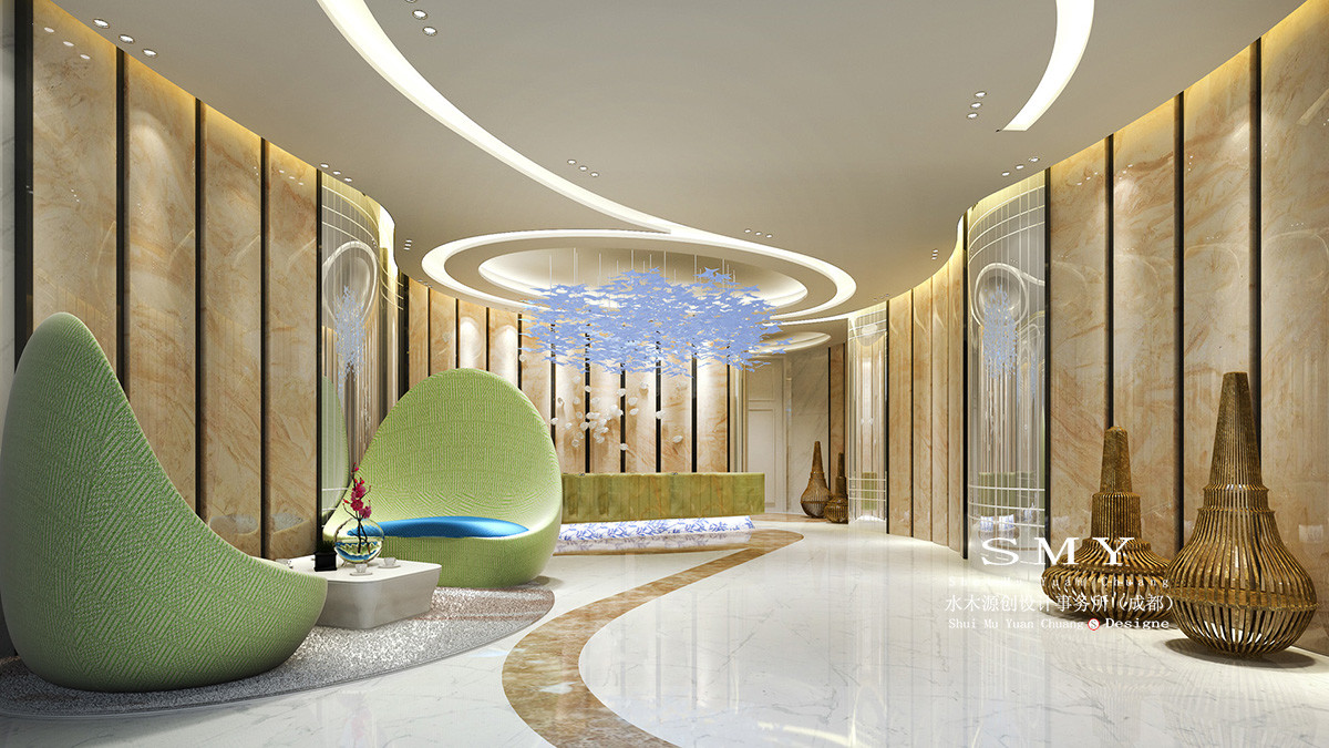 成都高新區(qū)酒店設(shè)計(jì)，酒店接待大廳設(shè)計(jì)空間概念